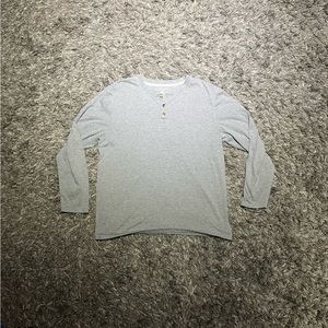 Gray Chaps Button-up Pajama Shirt